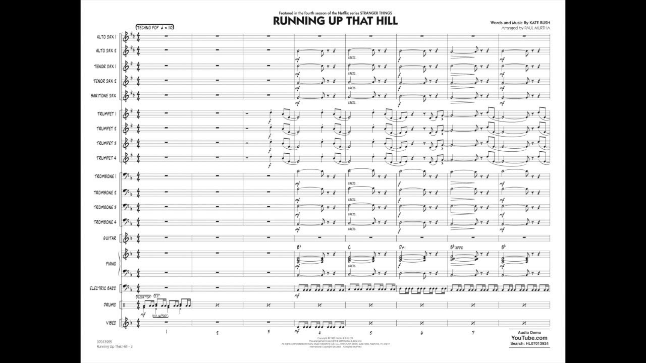 Running Up That Hill by Kate Bush/arranged by Paul Murtha