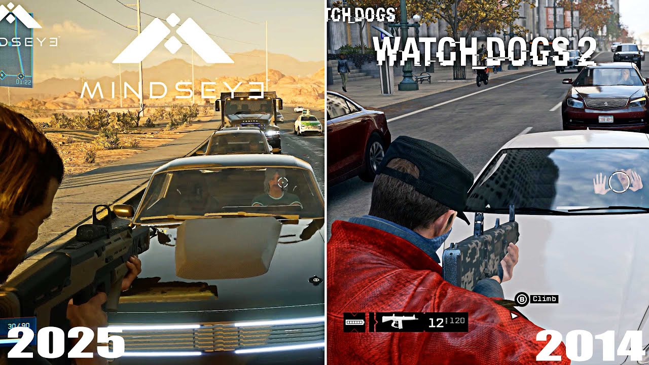 MindsEye 2025 Vs Watch Dogs 2014 | Detail & physics Comparison