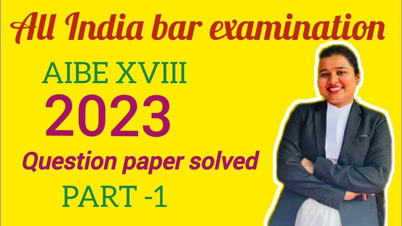 AIBE 2023 question paper solved,AIBE question with answer/AIBE20 preparation #AIBE20#aibe#lawstudent