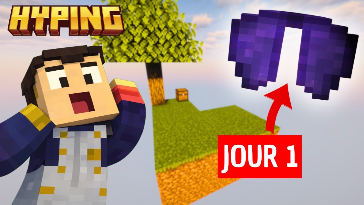 Une ÉLYTRA… au Jour 1? Ce Skyblock est déjà trop généreux