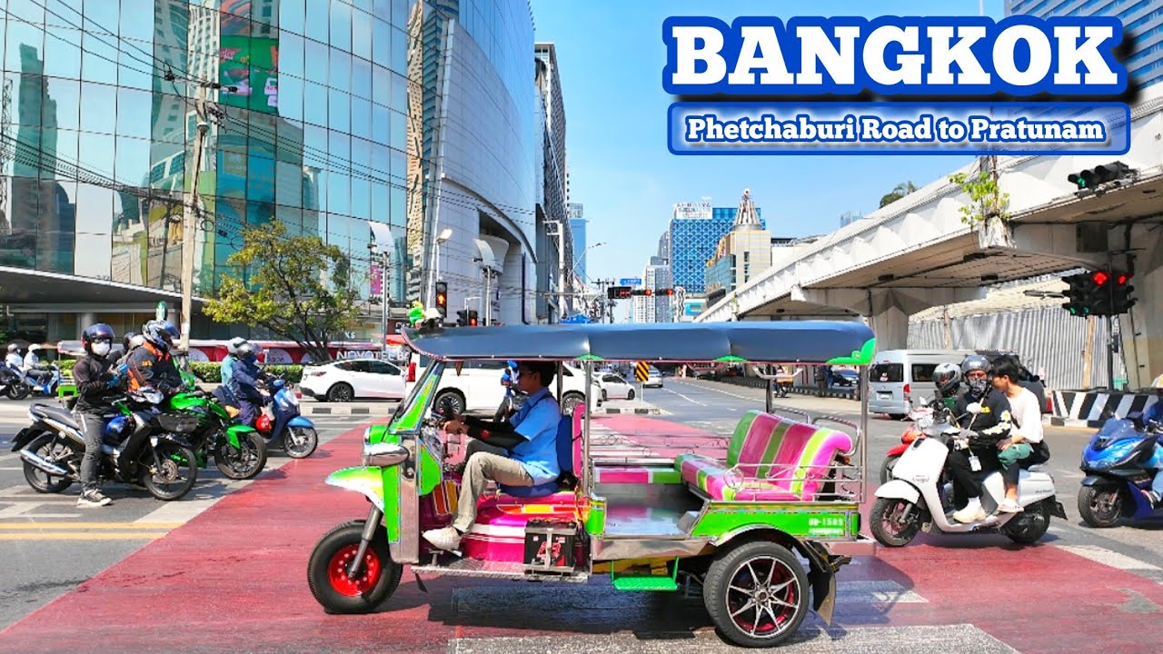 4K 🇹🇭 Bangkok City Walking Tour, Phetchaburi Road to Pratunam​ #allaboutbangkok #bangkok​​   