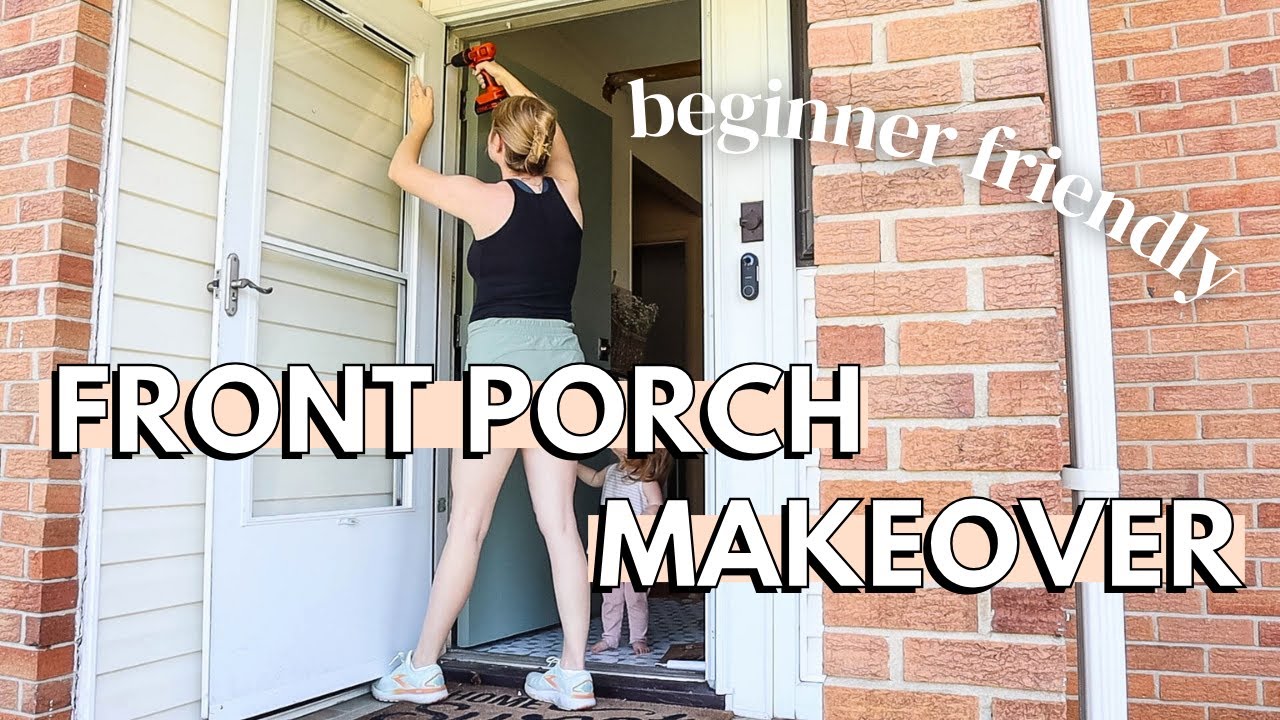 DIY FRONT PORCH MAKEOVER *on a budget* 🪻| front porch home ideas | beginner friendly DIY's!