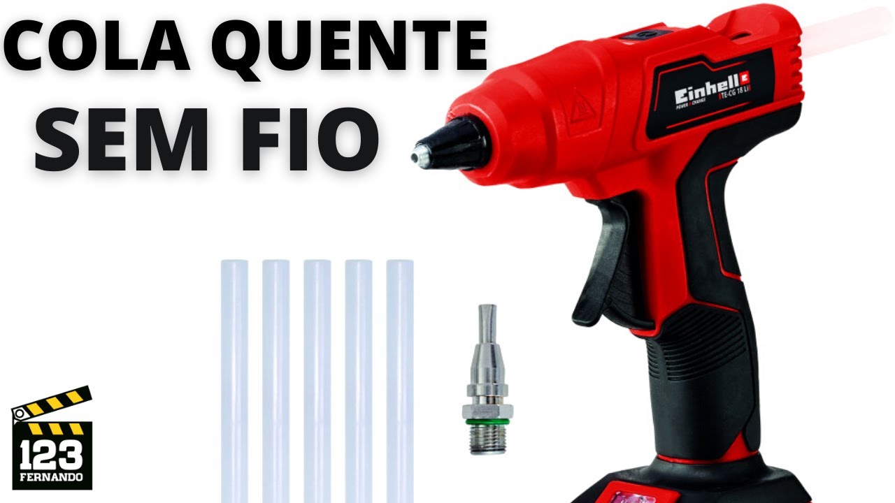 LANÇAMENTO! PISTOLA DE COLA QUENTE SEM FIO, A BATERIA 18V EINHELL TE-CG 18 LI SOLO