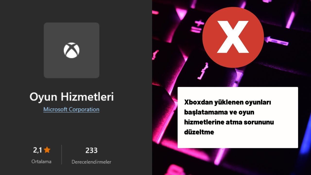 Xboxdan yüklenen oyunların açılmama ve oyun hizmetlerine atma sorunu | %100 ÇÖZÜM
