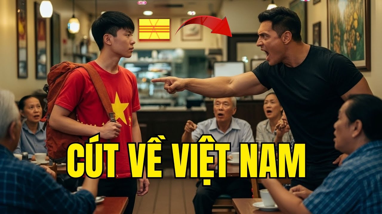 Thanh niên Việt mặc ÁO ĐỎ SAO VÀNG giữa hàng dài cờ ba sọc – Little Saigon bùng nổ!