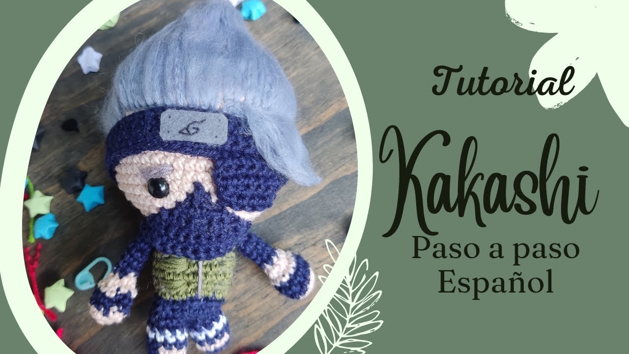 Kakashi sensei, tutorial amigurumi paso a paso en español.
