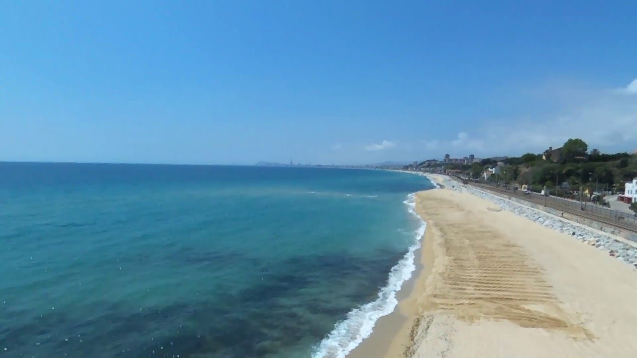 El Masnou Beach - Aerial Perspective