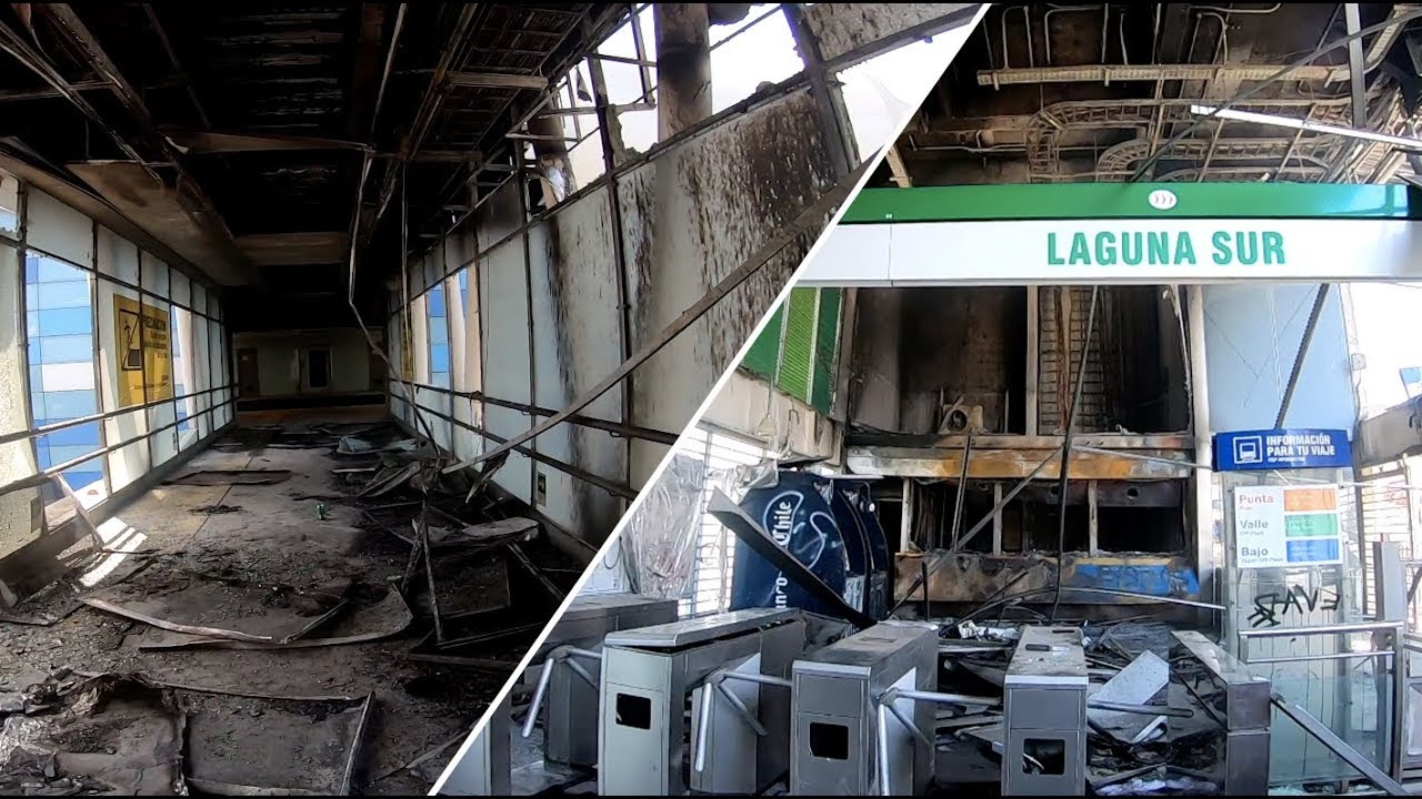 Metro Laguna Sur (Incendiado) 4K | Urbex chile - GoPro Hero7 Black