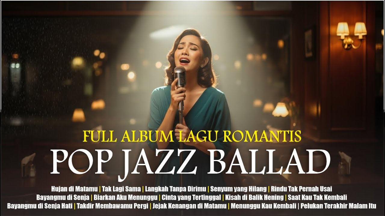 POP JAZZ BALLAD ROMANTIS 2025 – Koleksi Lagu Cinta & Kenangan |  Pas  Buat Santai | Jazzmo Cafe