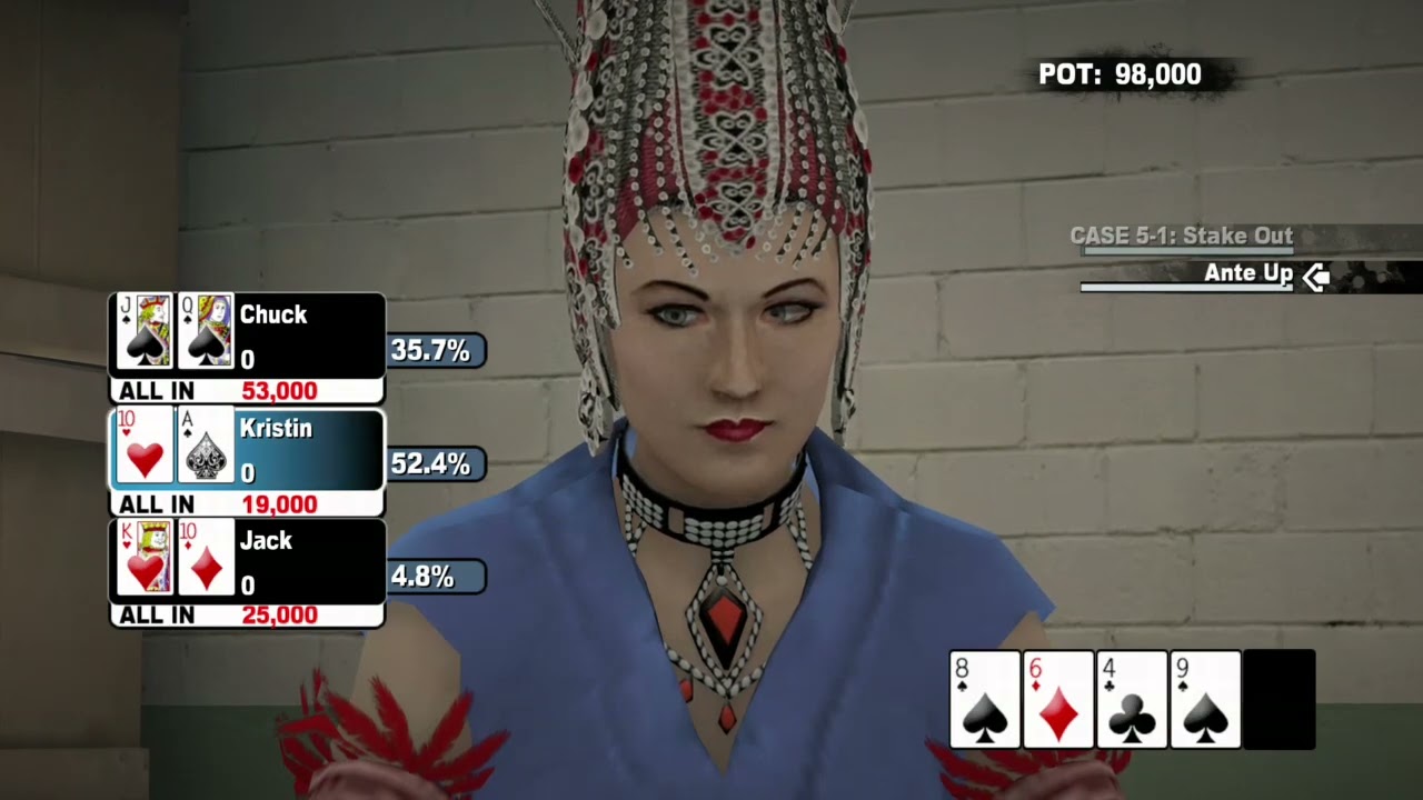 Dead Rising 2 Gameplay Ante Up beat Jack in poker to win