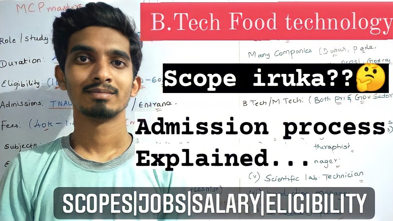 B.Tech Food technology|Scopes|Jobs|Details|Salary|Eligibility|Admissions