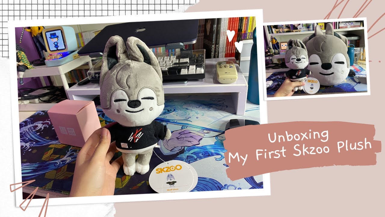 Unboxing SKZOO Wolf Chan Plush 🐺💗