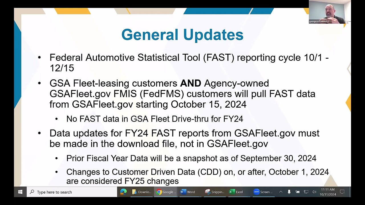 FAST Reporting - GSA Fleet Desktop Workshop