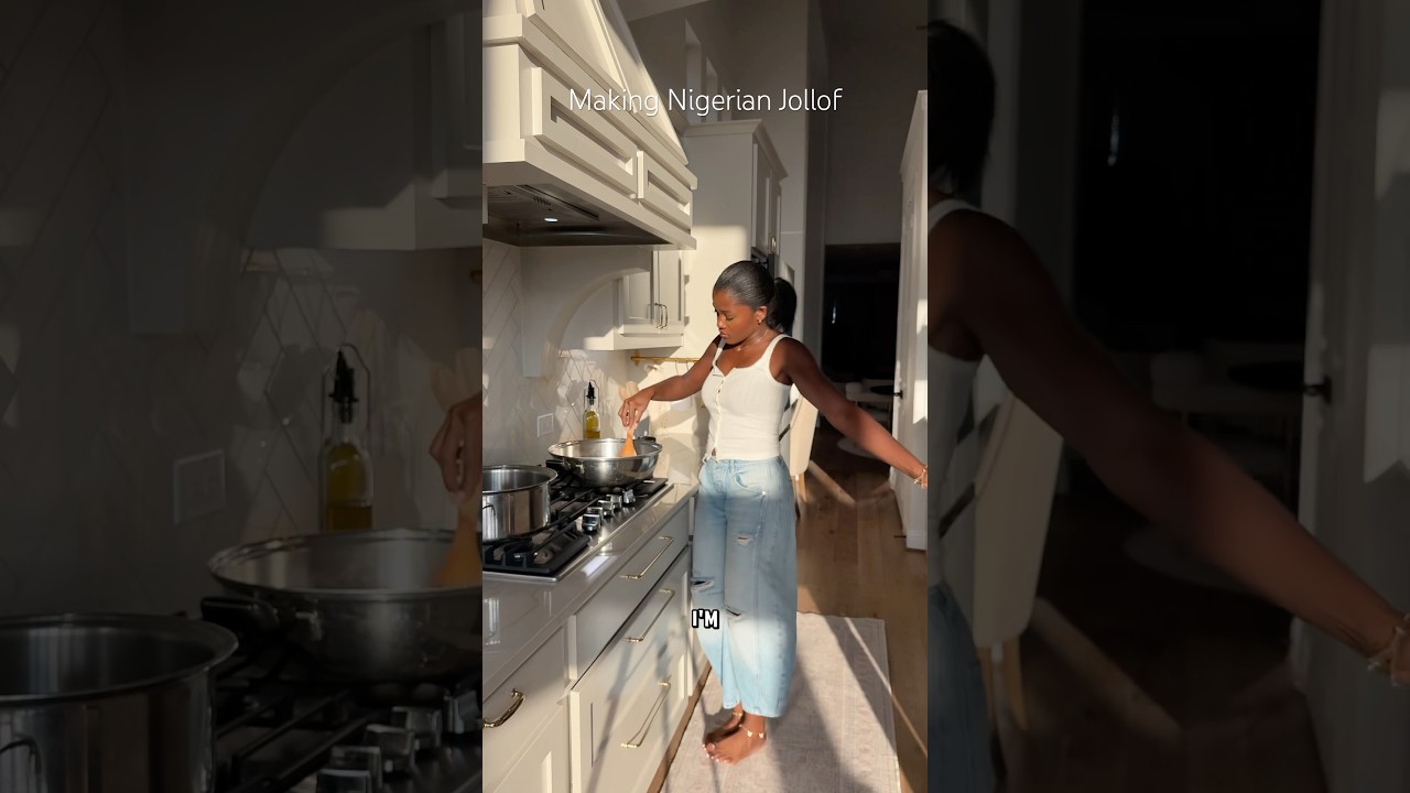 Making Nigerian Jollof as a Francophone Cameroonian in America while speaking Yoruba + Pidgin 😅🥰