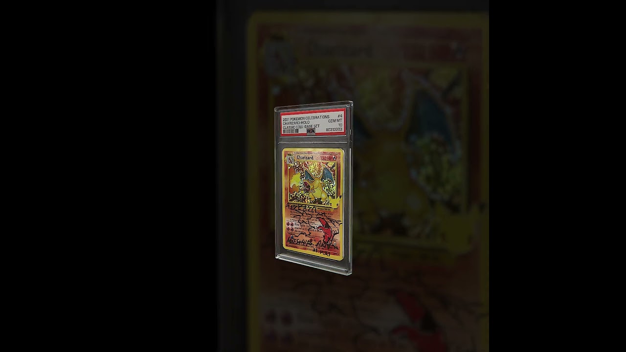 Realistic PSA NFT card template for blender (Customizable)