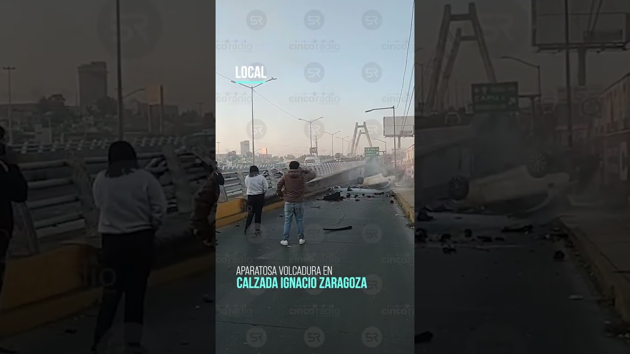 Volcadura de auto solo deja lesiones leves.