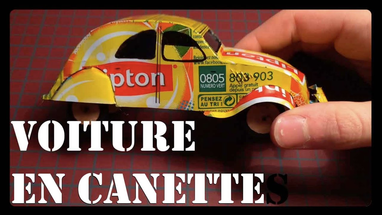 Fabriquer une voiture en canette - 2cv can homemade