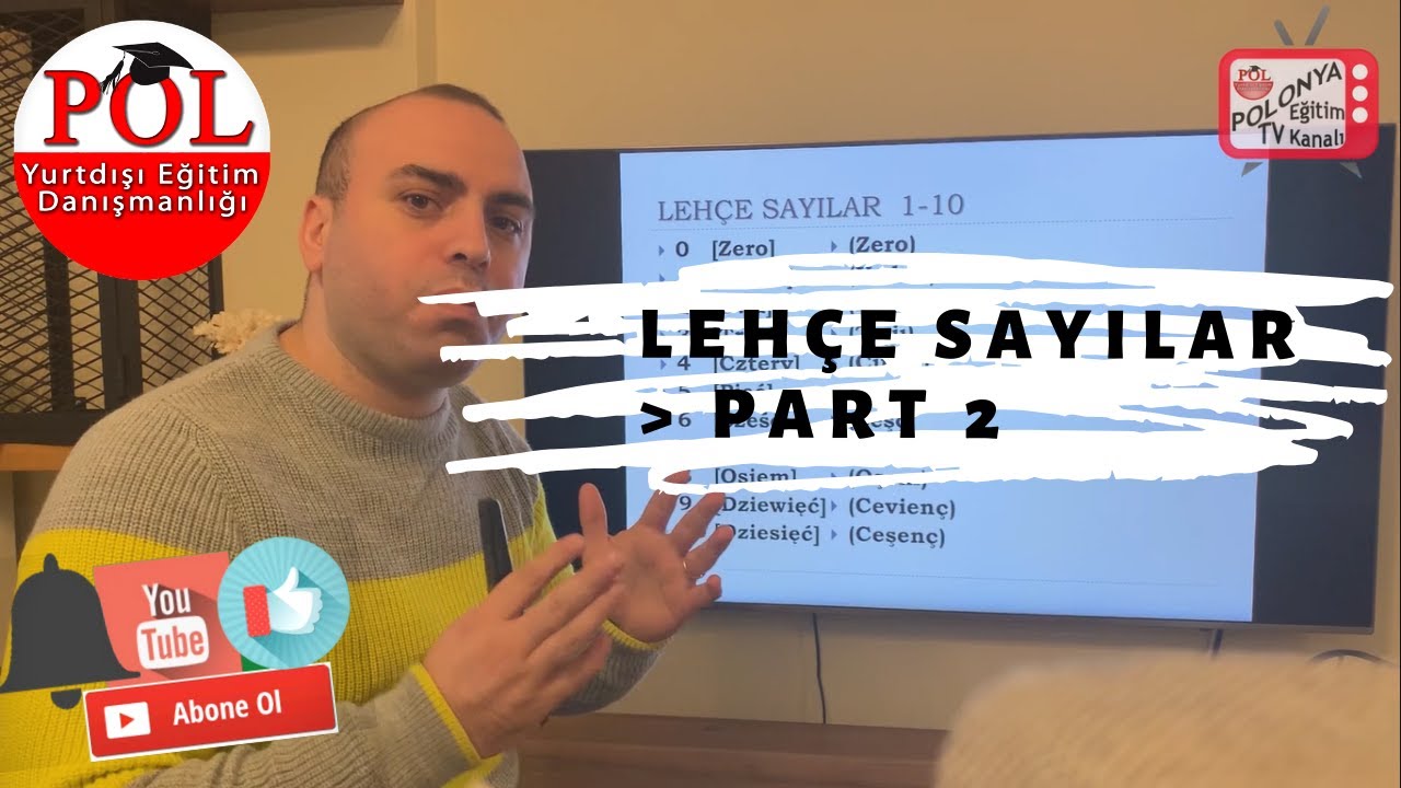 Lehçe Öğreniyorum Part 2 - SAYILAR | Polonya Eğitim TV