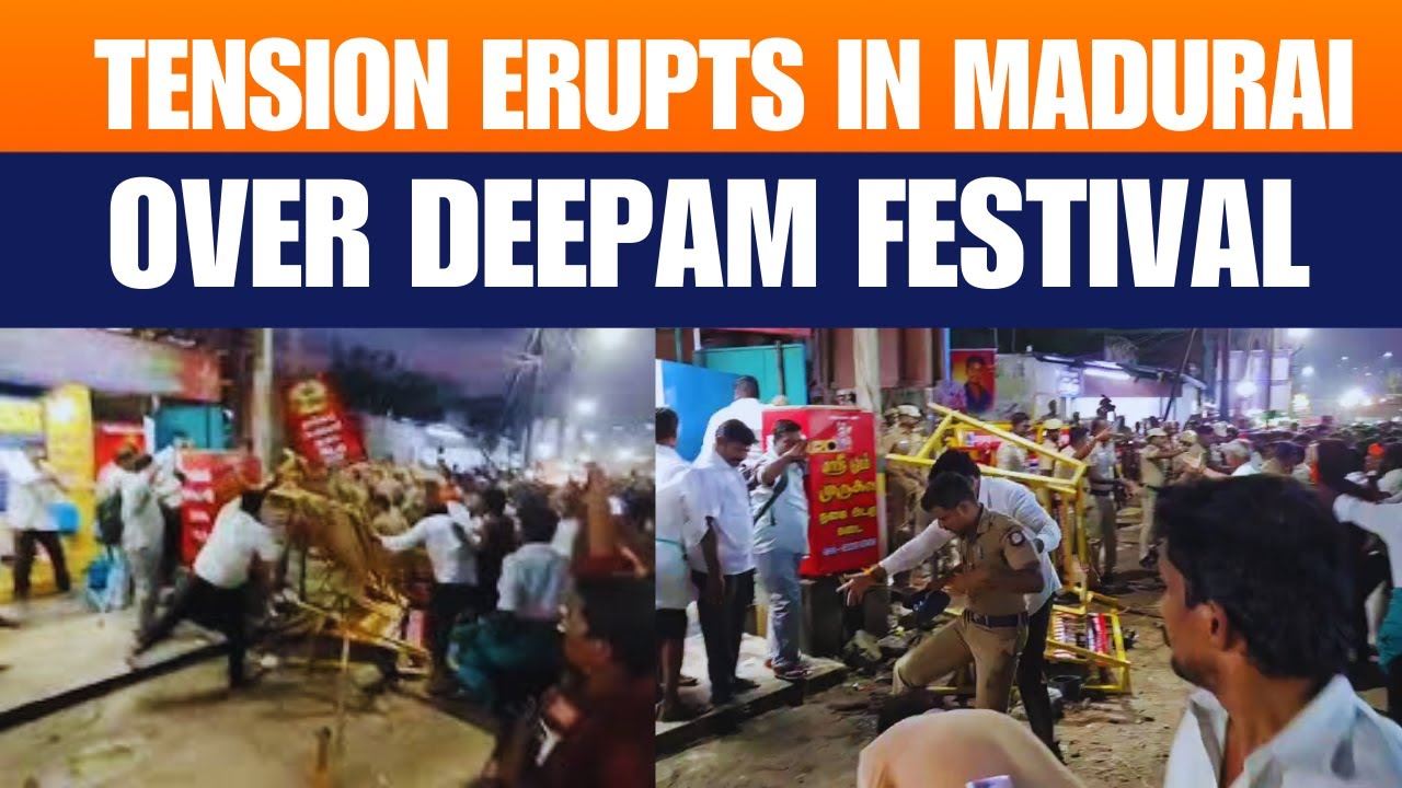 Tension in Madurai: Pro-Hindu Groups Clash With Police Over Deepam Festival | News9