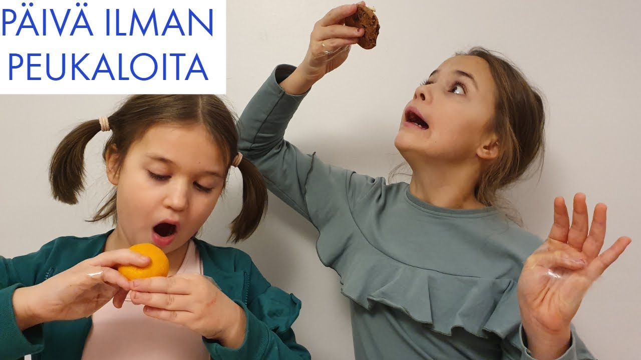 Syödään koko päivä ILMAN PEUKALOITA haaste