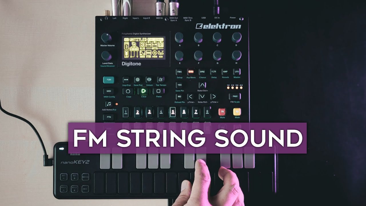 How to create a string sound on an FM synthesizer (Elektron Digitone)