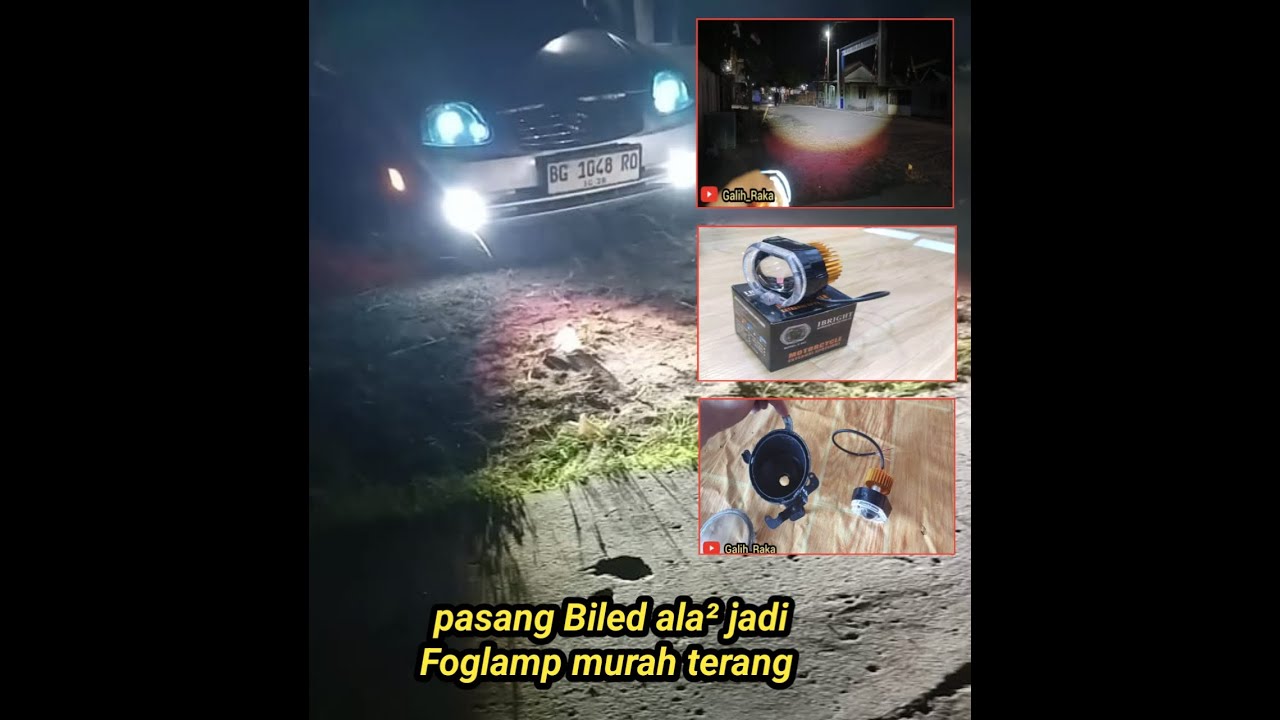 pasang lampu biled ala² di foglamp mobil hyundai