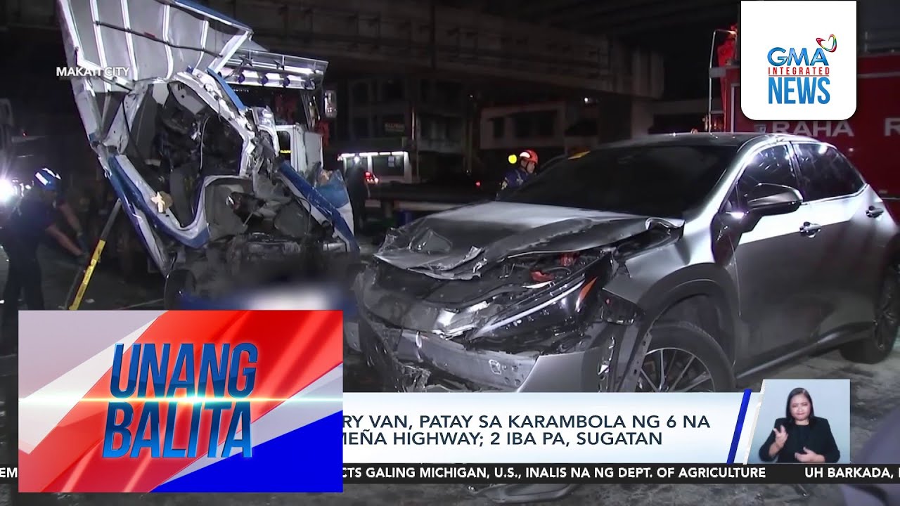 Driver ng delivery van, patay sa karambola ng 6 na sasakyan sa Osmeña Highway; 2... | Unang Balita