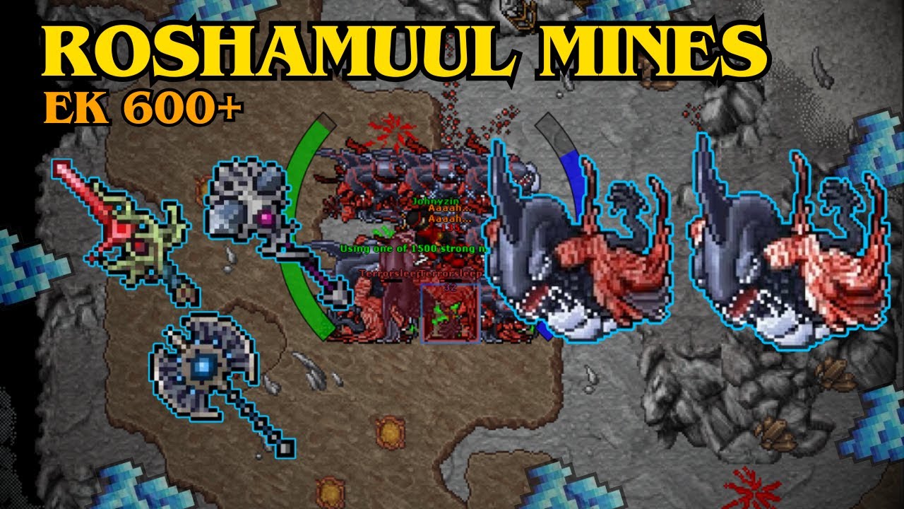 TIBIA - EK 1025 | ROSHAMUUL MINES (TUBALEIAS) | 5.7KK/H RAW + 1.6KK PROFIT