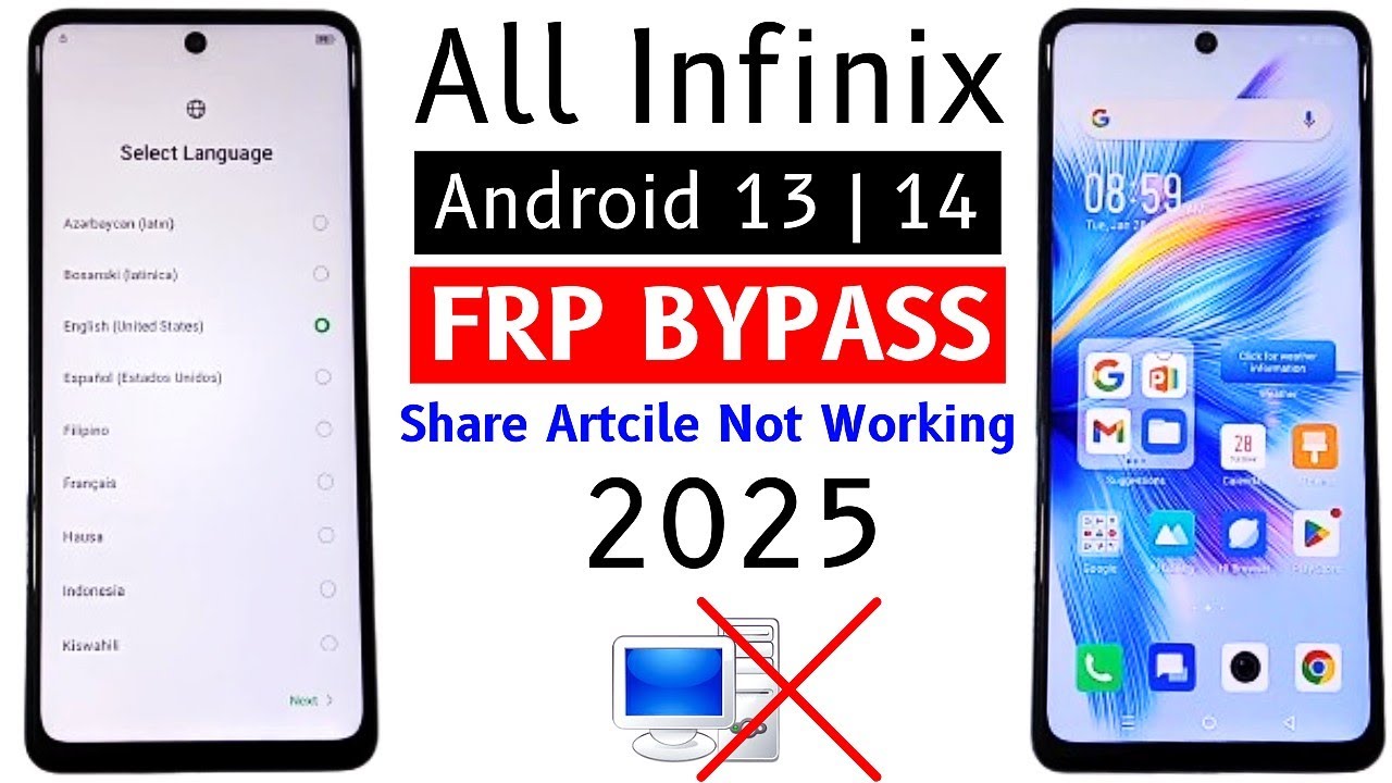 All Infinix 2025 ️‍🔥 Android 13 | 14 Frp Bypass (Without Pc) - WiFi Share Article Option Not Working