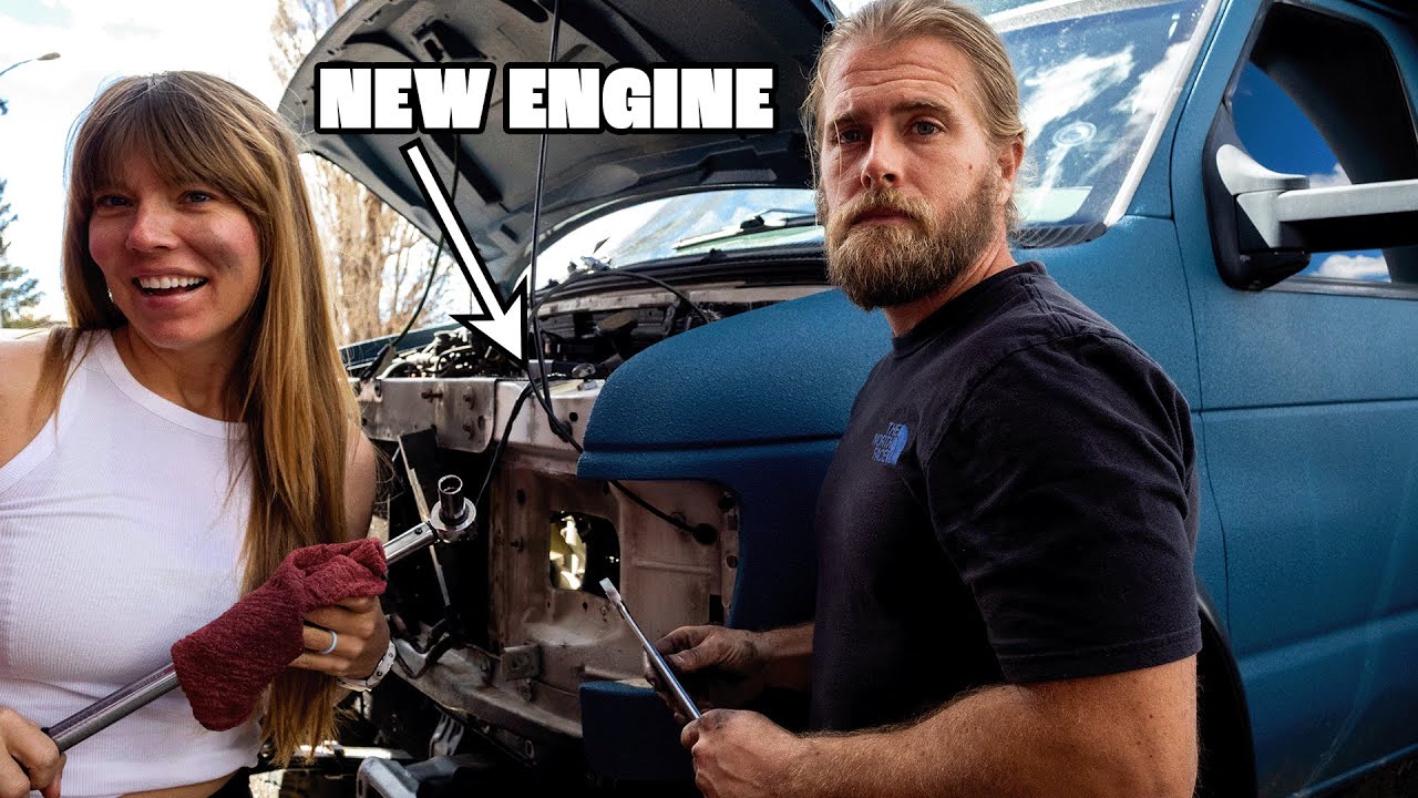Emergency Engine Swap in Our Ford E350 4x4 Van - 7.3L Powerstroke