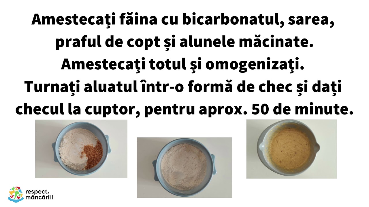 InfoCons va prezinta reteta saptamanii! Chec cu banane!