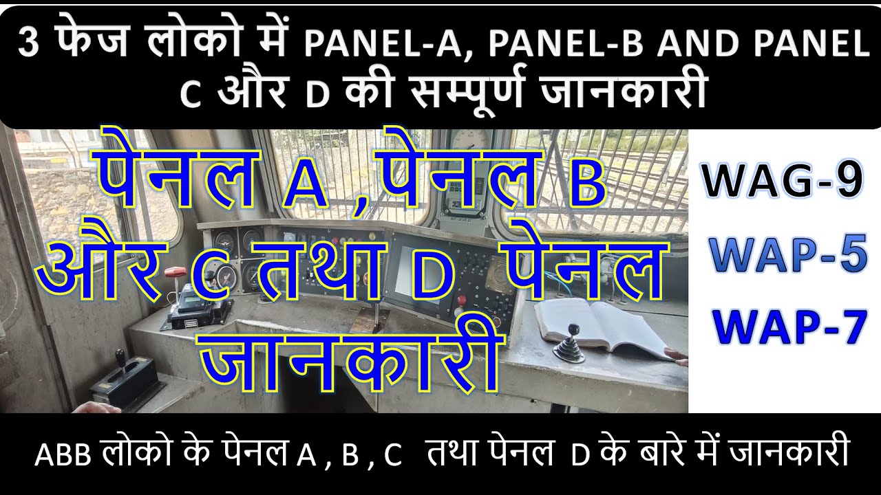 Panel A,B,C and D equipment in 3phase loco/All details Panel A,B,C and D सम्पूर्ण  जानकारी पेनल ABC