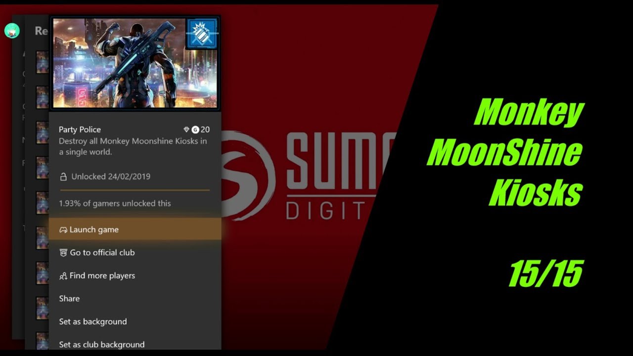 Crackdown 3:Party Police Monkey MoonShines All Found Collectables