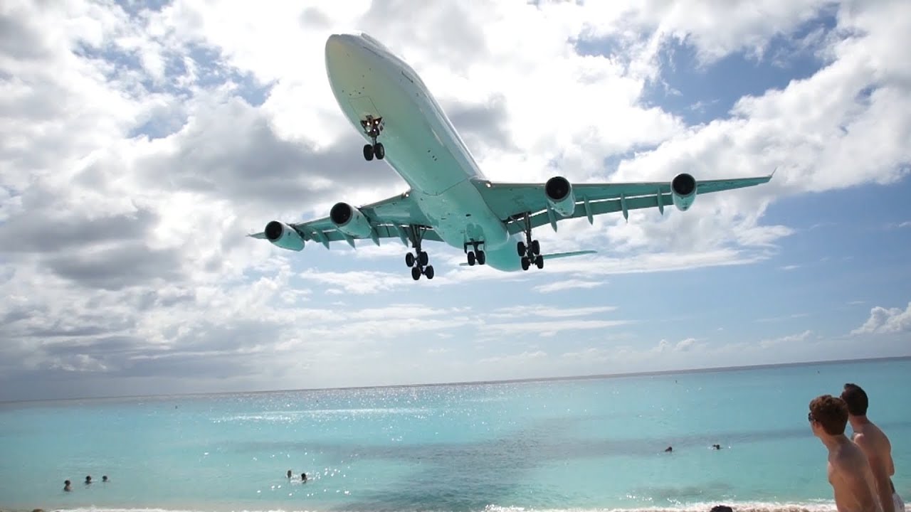 St Maarten Crazy Takeoff Landing Maho Beach 2015 HD