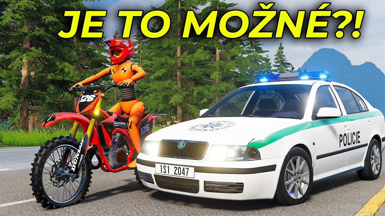 Újdem Policií Na Motorke?! BeamNG Drive