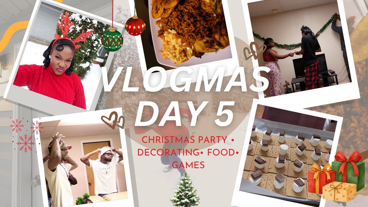 Пятый день Vlogmas - Наконец-то украсили дом, устроили рождественскую вечеринку, было весело, игр...