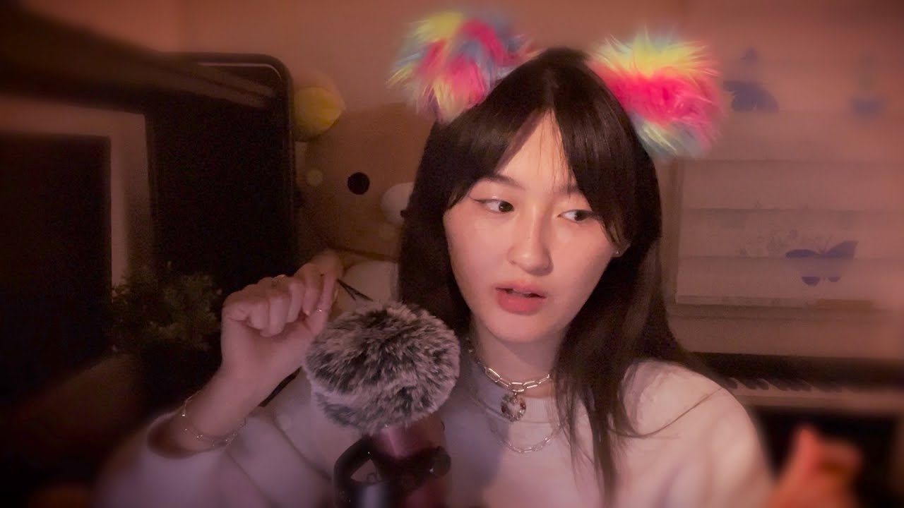 ASMR 🫧 inaudible whisper ramble (layered & clicky)
