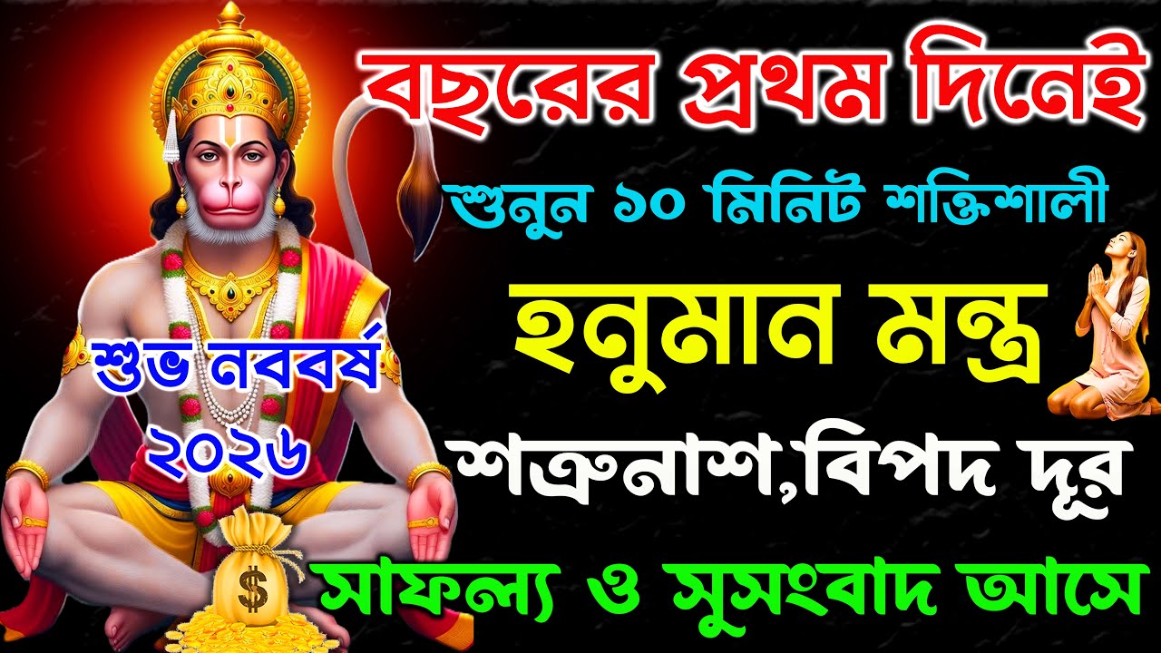 আজই শুনুন হনুমান মন্ত্র | বিপদ দূর হয়, সাফল্য আসে! ✅