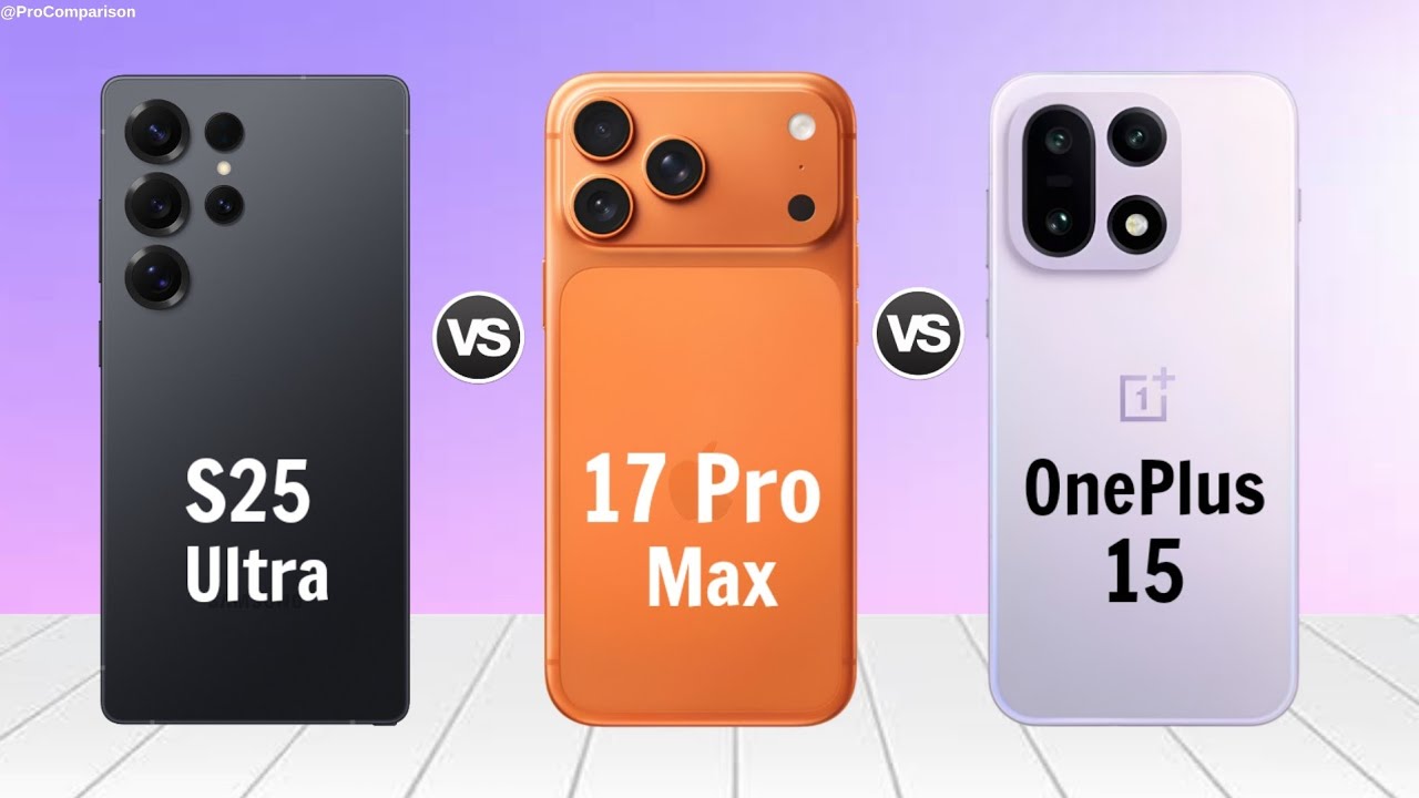 Samsung Galaxy S25 Ultra против iPhone 17 Pro Max против OnePlus 15 || Полное сравнение