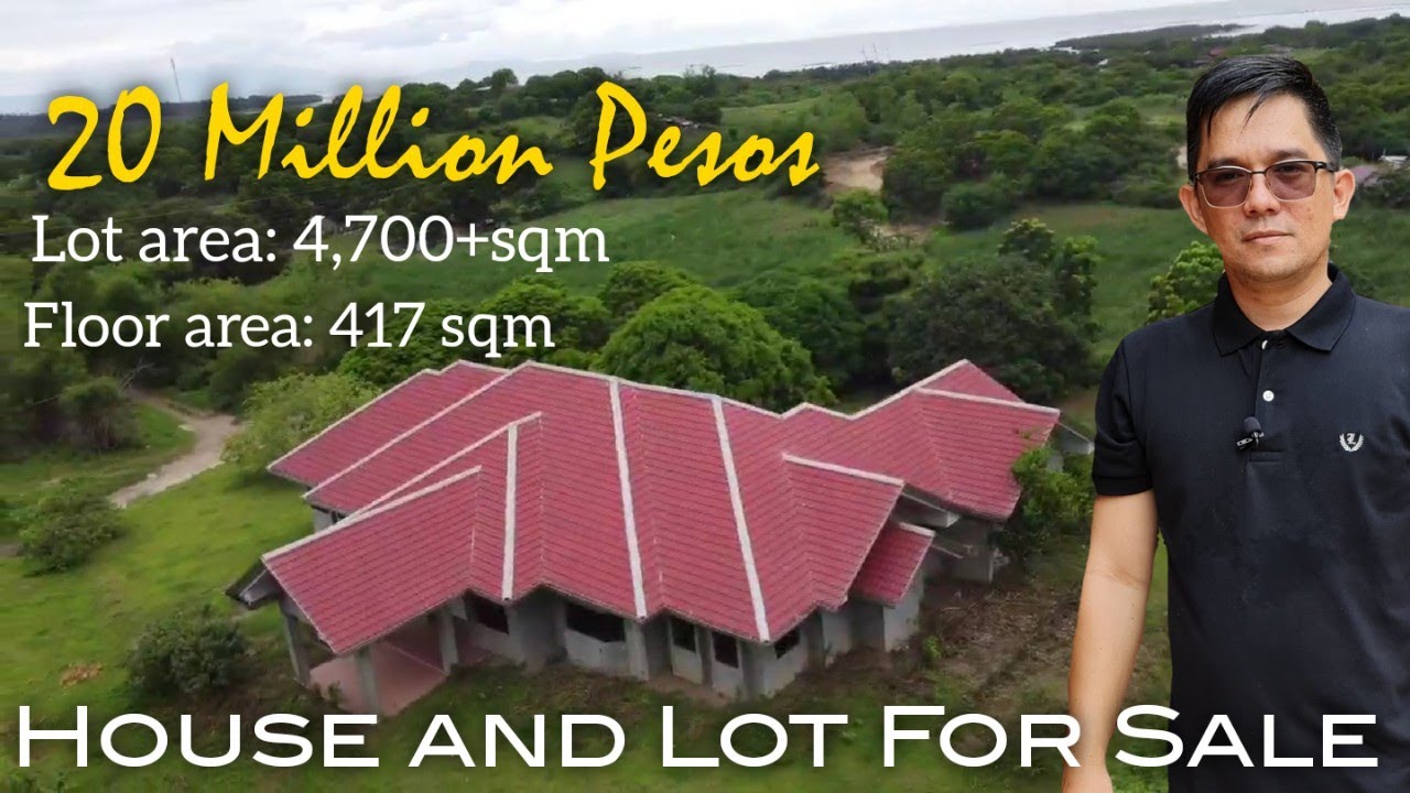 Overlooking House and Lot For Sale in Calatagan Batangas Lot Area 4,700+ sqm Floor area 417 sqm P20M