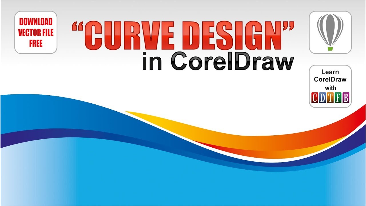 Curve Design background in corel draw 17-- wtih cdtfb | Learn corel with cdtfb