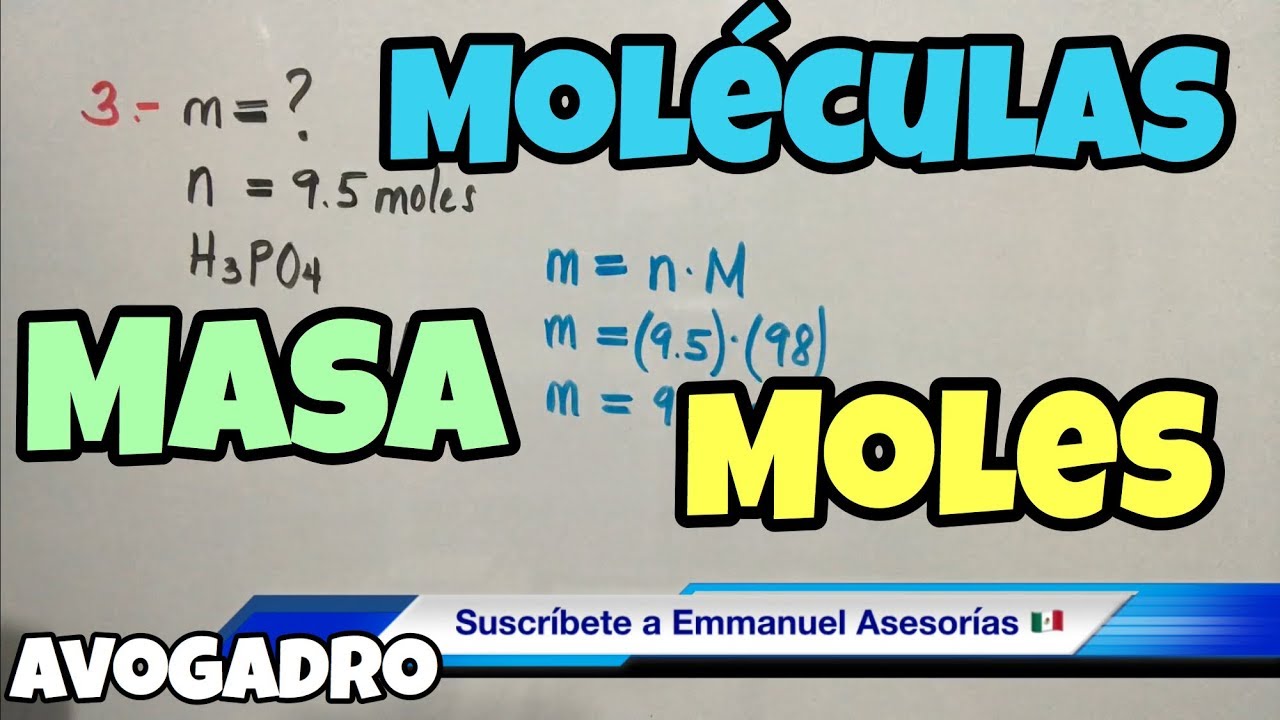 MASA, MOLES y MOLÉCULAS (súper fácil)