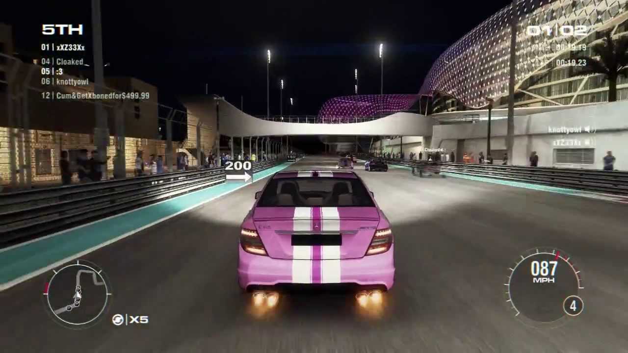 GRID 2 PC Multiplayer Race Gameplay: Tier 2 Upgraded Mercedes-Benz C63 AMG in Yas Marina