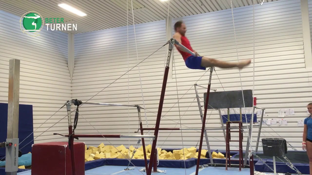 Wippertje leren, methodische oefeningen - Turnen brug ongelijk