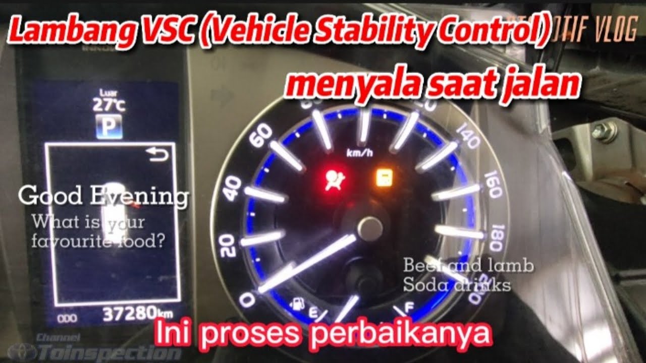 Горит индикатор системы курсовой устойчивости VSC ‼️Toyota Innova || Желтый символ zikzak