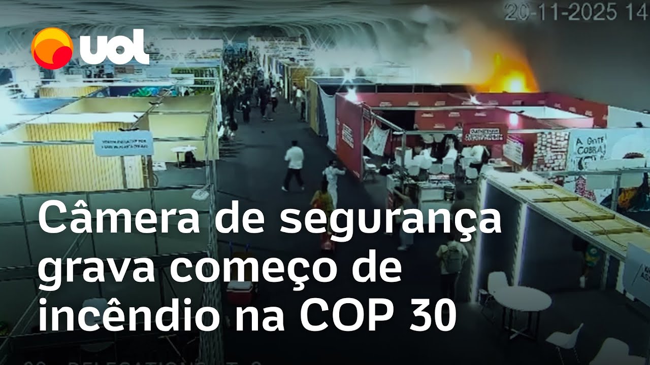 Inc&ecirc;ndio na COP: C&acirc;mera de seguran&ccedil;a grava momento em que fogo come&ccedil;a em pavilh&atilde;o; veja v&iacute;deo