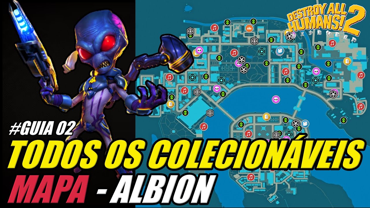 ALBION - Todos os Colecionáveis 🏆- Destroy All Humans 2 Reprobed