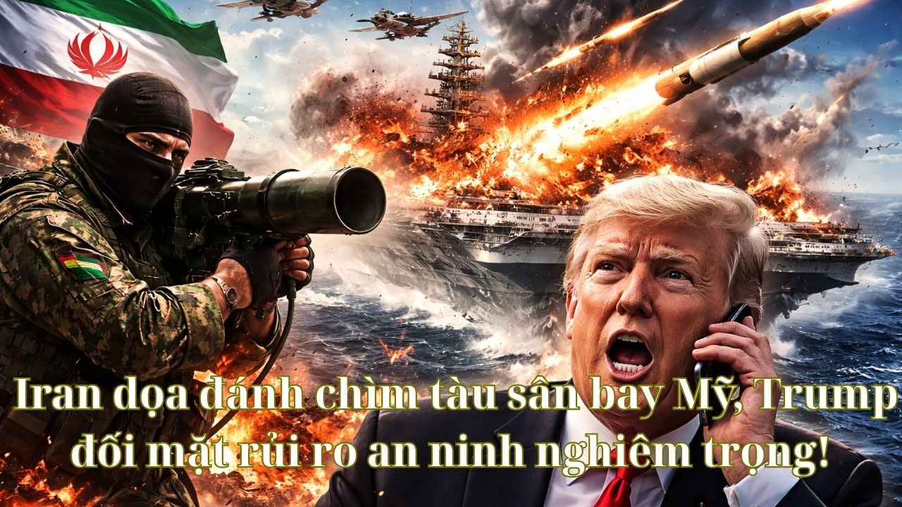 Iran dọa đánh chìm tàu sân bay Mỹ, Trump đối mặt rủi ro an ninh nghiêm trọng!