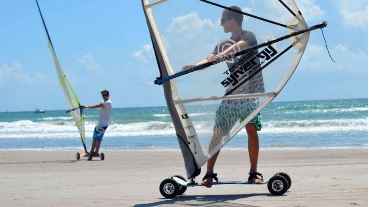 THE BEAUTIES OF LAND WINDSURFING! (HD)