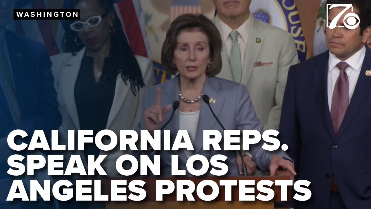 Representatives from California hold press conference on Los Angeles protests